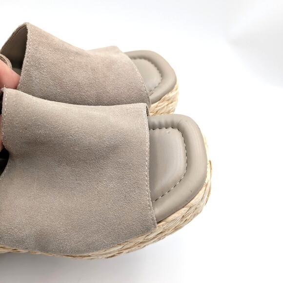 Marc Fisher LTD Nelly Wedge Espadrilles Sandal Women's Gray Size US11M EU41.5 - Picture 10 of 10